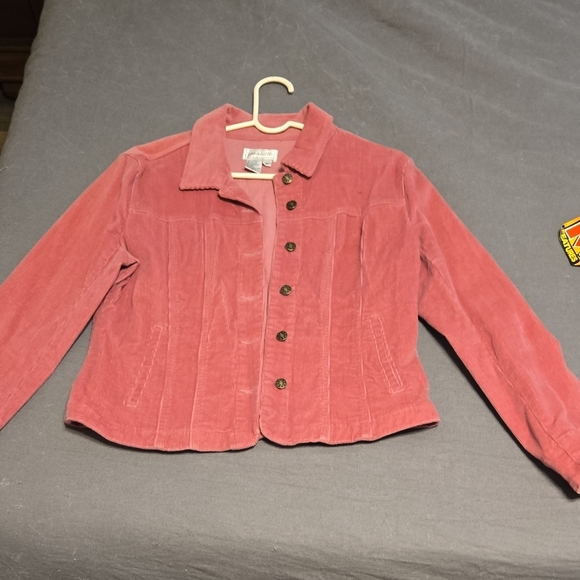Live a Little Pink Corduroy Jean Jacket - Picture 1 of 4